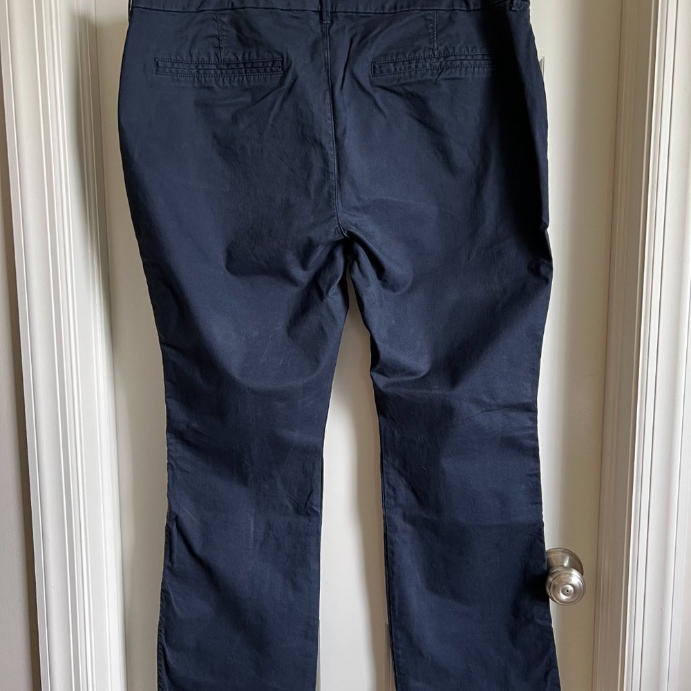 Old Navy Bootcut Khaki Pants - Navy Blue - Size 18 - Picture 6 of 8